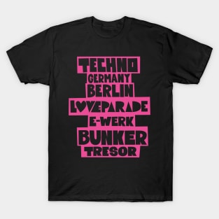 Rave Revival: Berlin's 90s Techno Scene Tribute T-Shirt